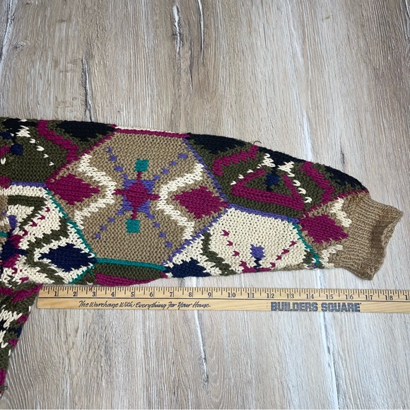 Vintage Peck & Peck Women’s Hand Knit Coogie Style Sweater Collared Shoulder Pad - Picture 12 of 12